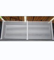 Panneau de clôture à persiennes en aluminium blanc enduit de poudre personnalisé