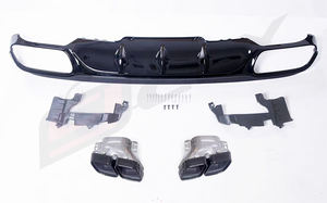 Diffuseur d'origine pour Benz 2016-2022 classe E W213 version exécutive mise à niveau diffuseur <span class=keywords><strong>de</strong></span> style E63 AMG avec tuyau d'échappement - Product Image 5