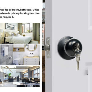 Modern Steel Privacy <strong>Door</strong> <strong>Knob</strong> KEYLESS Interior <strong>Door</strong> Lock for <strong>Bedroom</strong> Bathroom Home Office-Satin Nickel Finish Easy Installation - Product Image 4