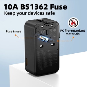 Adaptor Daya Perjalanan Internasional Worldplug PD 45W 2 USB C 2 USB A Ultra Tipis <span class=keywords><strong>Universal</strong></span> untuk US ke Eropa UK AUS - Product Image 4