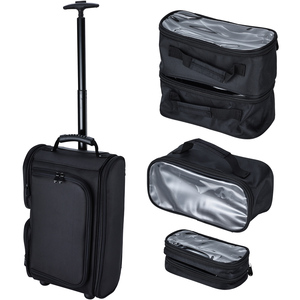 Professional <b>Makeup</b> Rolling <b>Case</b> with Small Carry Bag Large Cosmetology <b>Cases</b> on Wheels Nylon Cosmetic Organize Nail <b>Case</b> - Product Image 1