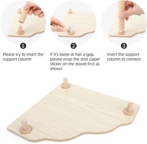 JUNJI Plataforma automática de madera Mascotas pequeñas Enano Sirio Hamsters Gerbils Degus Otras criaturas Cuenco Incluido Jugar Uso de alimentos - Product Image 4