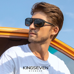 Gafas de Sol <span class=keywords><strong>KINGSEVEN</strong></span>, Montura Completa de TPE, Polarizadas UV400, Diseño Cuadrado Plateado, Modernas, Unisex, para Deportes al Aire Libre - Product Image 5