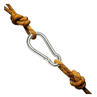 Mousqueton à ressort en acier inoxydable 304 pour porte-clés, laisse de chien, anneau de sécurité pour l'alpinisme, boucle de levage