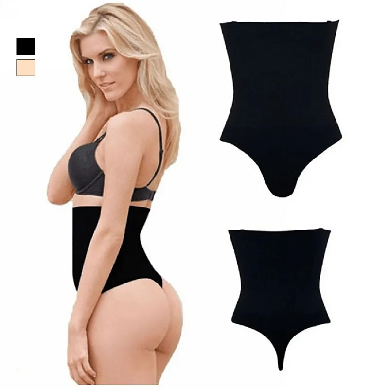 4XL Mulheres Bunda Levantador Shapewear Cintura Alta Tummy Slimmer Tanga Calcinha Shaper Corpo Sem Costura Shorts