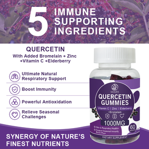 60 Gummie shot <span class=keywords><strong>Extra</strong></span> Fort 1000mg Mélange Broméline Sureau <span class=keywords><strong>Zinc</strong></span> <span class=keywords><strong>Vitamine</strong></span> <span class=keywords><strong>C</strong></span> Quercétine Gummies - Product Image 3