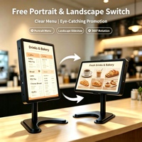 Support de table 21,5 pouces avec cadre en aluminium, lecteur LCD publicitaire intelligent pour boîte à lumière, format paysage/portrait, pour tous les magasins