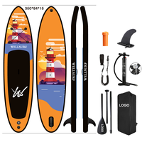 Vente chaude11.6ft 350cm nouveau Design gonflable debout planche à pagaie surf planche de surf eau Yoga planche de soutien sup planche à pagaie