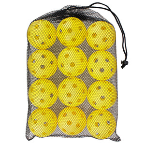 Pelotas de Pickleball Personalizadas con Logotipo, 72 mm, para Interiores, Alta Calidad, Paquete de 12, 26 Orificios, con Bolsa de Malla, Material Plástico Resistente - Product Image 6