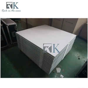 Portable <b>White</b> Square Stage Panels Easy Assemble Stage Platform for Wedding Events - Product Image 2