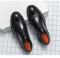 Chaussures habillées pour hommes de haute qualité avec semelles en caoutchouc PU antidérapantes à lacets pour toutes les saisons