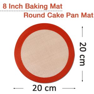 Tapis de cuisson rond en silicone antiadhésif, tapis de cuisson en silicone pour moule à gâteau, pour la cuisson de gâteaux, pizzas, tartes, pains, macarons - Product Image 2
