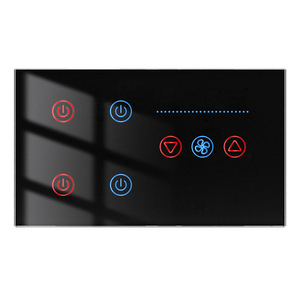 Interrupteur mural tactile intelligent Tuya pour ventilateur et éclairage, 10A, fil neutre, commande vocale à distance, compatible avec l'application Tuya, 147x86x30mm - Product Image 1