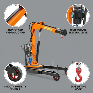 Mini-<span class=keywords><strong>grue</strong></span> de levage électrique hydraulique portable de 1 tonne pour camionnette ou véhicule - Product Image 4