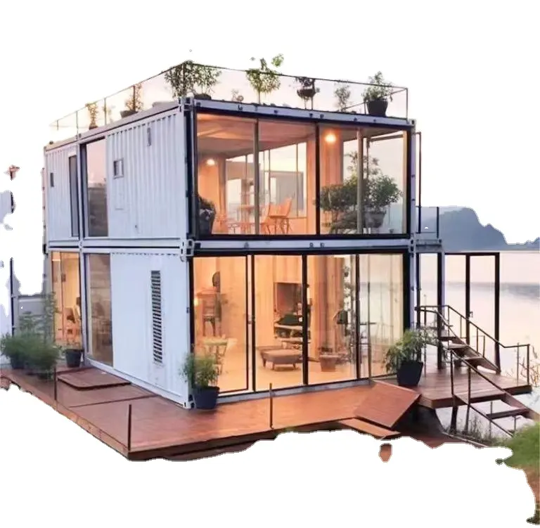 Luxury Modular Glass Tiny House Prefabricated Living Container House Prefab Flat Pack Container Home