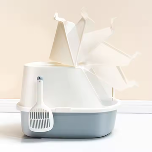 Boîte à litière pour chat à capuchon fermée No-Mess Boîte en carton standard de sable - Product Image 2