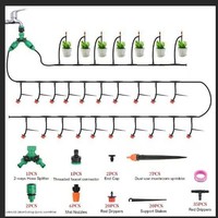 Ensemble d'irrigation goutte à goutte DIY en PVC F96 réglable pour pot de fleurs, arrosage automatique de jardin