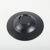 Vaisselle de restaurant au design moderne, assiettes à salade en plastique, bol en mélamine pour la restauration, passe au lave-vaisselle, incassable, bol à salade noir