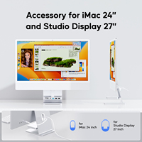 Hub USB C PULWTOP para iMac - 10 Gbps, Compatible con M1/M3/M4, 2 USB 2.0, Lector de Tarjetas SD/TF para iMac de 24 Pulgadas y Studio Display