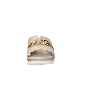 Valleverde Sandalias de cuña para mujer, color beige, altura del tacón de 38 cm, zapatos cómodos para el verano - Product Image 3