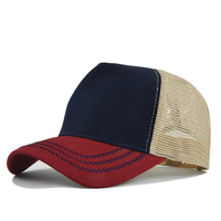 Gorra de Béisbol Transpirable de 5 Paneles en Color Sólido con Ala Ancha, Sombrero de Pana para el Sol con Visera Publicitaria de Puntos y Malla con Personalidad