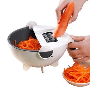 Cortador de Verduras Doméstico, Rallador de Patatas y Rábanos, Pelador, Rebanador, Cesta de Drenaje, Cesta de Lavado, Utensilios de Cocina - Product Image 1