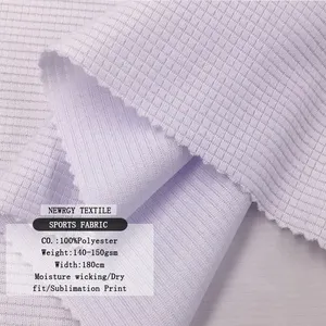 Kustom Jersey sepak bola Inggris iklan poliester wafel kain sepak bola daur ulang sublimasi rajutan kain desain warna