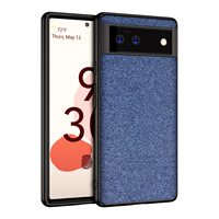 Coque Google Pixel en Tissu TPU Couleur Unie Toile Minimaliste Anti-Chute pour Google 7A 6A 5A 4XL