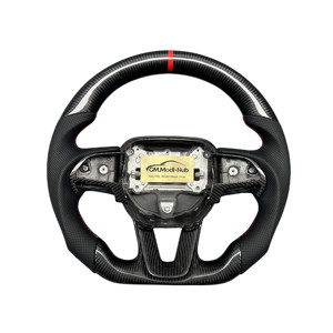 Volant de voiture en cuir de luxe et fibre de carbone GM.Modi-Hub Factory Sale pour <span class=keywords><strong>Dodge</strong></span> Charger 2016-2023 Challenger 2014-2020 <span class=keywords><strong>Durango</strong></span> - Product Image 1