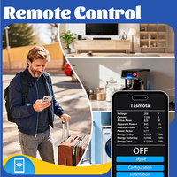 Prise intelligente Tasmota EU 16A 20A compatible avec Alexa, Google Home, application de contrôle à distance, surveillance de la consommation, programmation, commande vocale pour prise électrique
