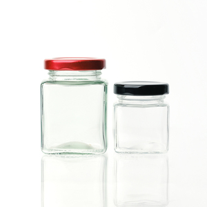 Pot en verre carré transparent pour miel, disponible en 45 ml, 80 ml, 100 ml, 200 ml, 280 ml, 380 ml, 500 ml, 730 ml - Product Image 6