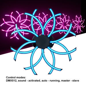 Igracelite 576 Pcs Lampu Pixel LED RGB 3-in-1 Bentuk Kincir Angin 360 °   Pencahayaan Panggung Kipas Berputar Dua Lapis untuk Acara Klub DJ dan Bar - Product Image 2