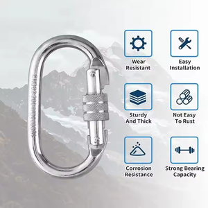 Mosquetón <span class=keywords><strong>de</strong></span> Escalada <span class=keywords><strong>de</strong></span> Alta Resistencia con Bloqueo, 25KN 5620LB, Mosquetón <span class=keywords><strong>Industrial</strong></span> con Cierre Giratorio, Mosquetón <span class=keywords><strong>de</strong></span> <span class=keywords><strong>Seguridad</strong></span> <span class=keywords><strong>de</strong></span> Alta Resistencia para Escalada - Product Image 3