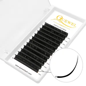 Double Tips Supplies Matte Flat Eyelash, Custom Private Label Flat Eyelash Extensions, Hand-Made Soft Flat Lash Extension