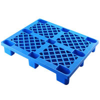 Palette en plastique recyclé HDPE pp 800*800*140mm, économique, légère, 9 pieds, fournisseur pour exportation à usage unique