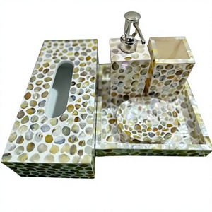 Colección de Accesorios de Baño de Lujo con Incrustaciones de Concha de Nácar Hechas a Mano para Hogar, Hotel, Resort y Spa - Product Image 1