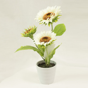 Pot de tournesols artificiels pour l'intérieur et l'extérieur, tournesols artificiels pour la décoration de la maison, du bureau et de la table - Product Image 2
