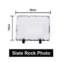 Cadre photo en ardoise de roche par sublimation Cadre photo personnalisé Nouveauté pour impression par transfert de chaleur 15*20cm