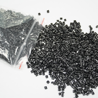 Granulés de PC ignifuges V0 noirs brillants pour marquage laser, résine de polycarbonate, fournisseur de plastique technique