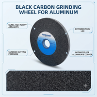 Meule en carbure de silicium noir, matériau en fibre de carbone carbonisée noire pour le meulage du cuivre, de l'aluminium, du caoutchouc et autres matériaux, forme de disque spéciale