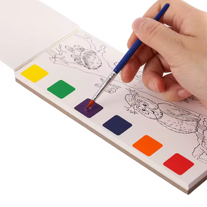 Livres de coloriage à l'<span class=keywords><strong>aquarelle</strong></span> 12 pages, ensemble d'art de <span class=keywords><strong>dessin</strong></span> et de peinture à l'eau de poche avec pinceau - Product Image 5