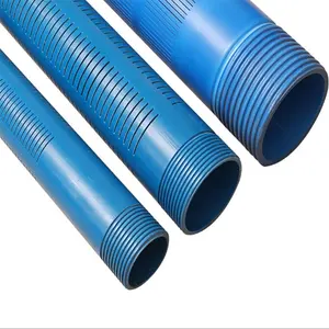 Plastic Pipe Factory White Blue Color Large Diameter Pvc Slotted Pipe Borehole Water Well Casing Pipes