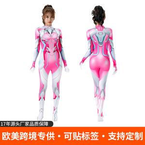 Traje de Cosplay de Anime Rocket Girl, Color Rosa, Gris y Azul, Traje de Cuerpo Entero, Disfraz para Juegos de Rol, Talla M, L, XL para Mujer - Product Image 5