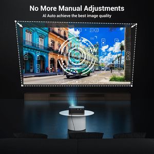<span class=keywords><strong>Happrun</strong></span> 4K Rạp Hát Tại Nhà Chiếu Với Tự Động Lấy Nét Ống Kính Wifi 6 Và Cho Bluetooth 5.2 300 ''Movie Chiếu Cho Nhà Sử Dụng U.S. Cắm - Product Image 4