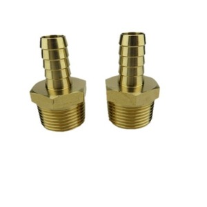 Brass Hose Barb Fitting 1/2 In Barb X 3/4 In Npt Male Connector Adapter Industrial Plumbing Accessory 2 Pack - Product Image 3