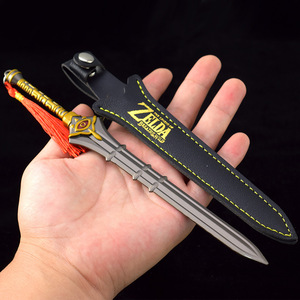 Legend <span class=keywords><strong>Zelda</strong></span> โมเดลโชว์ดาบแบบกว้าง22ซม., ทำจากโลหะผสมสองชั้นพร้อมปลอกหนังสะสมเหรียญของเล่นสำหรับเด็ก - Product Image 4