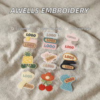 Écussons brodés personnalisés en tissu non-tissé, motifs esthétiques fleur, nuage, lettre, à coudre ou thermocollants pour sacs et vêtements