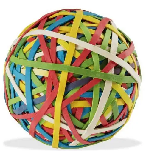 रंगीन रबर बैंड Stretchable मिश्रित रबर बैंड गेंद