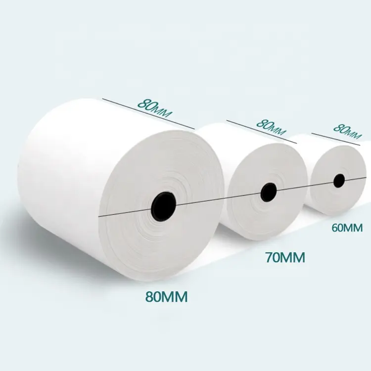 Wholesale 3 1/8 x 230 receipt cashier paper roll pos bill paper till roll 80X70 80X60 mm thermal paper roll 80x80