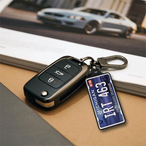 ป้ายทะเบียนของรัฐแบบกำหนดเองพวงกุญแจป้ายโลหะแบบวินเทจของสหรัฐอเมริกาพิมพ์ป้ายรถพวงกุญแจเสน่ห์ของขวัญของที่ระลึกของร้านรถยนต์แบบย้อนยุค - Product Image 5